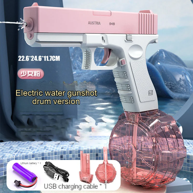 Summer Hot M416 Water Gun Electric Glock Pistol Shooting Toy Full Automatic Outdoor Beach Toy For Kids Pistola De Agua Gift