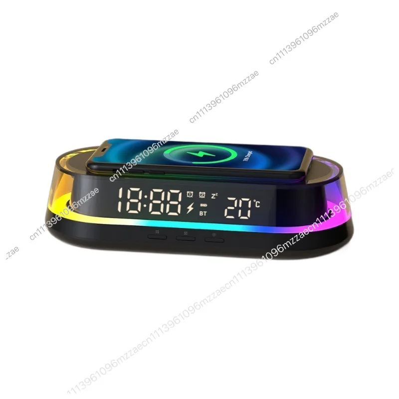 Wireless Charger Atmosphere Night Light Clock Alarm Clock Mobile Phone Fast Charging Multi-function