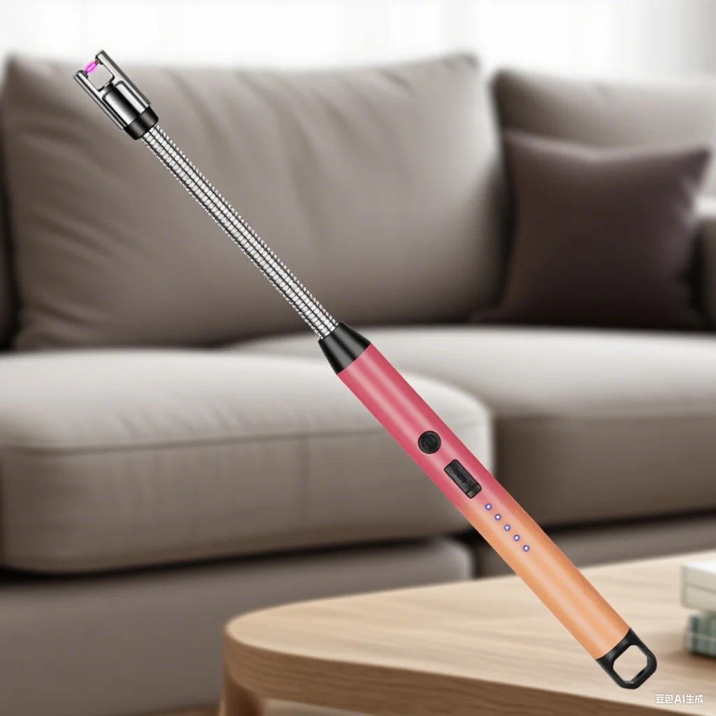 

Градиентный цвет, ветрозащитная электронная импульсная зажигалка с зарядкой через USB, безопасный переключатель зажигания, уличная кухонная свеча, электрические зажигалки