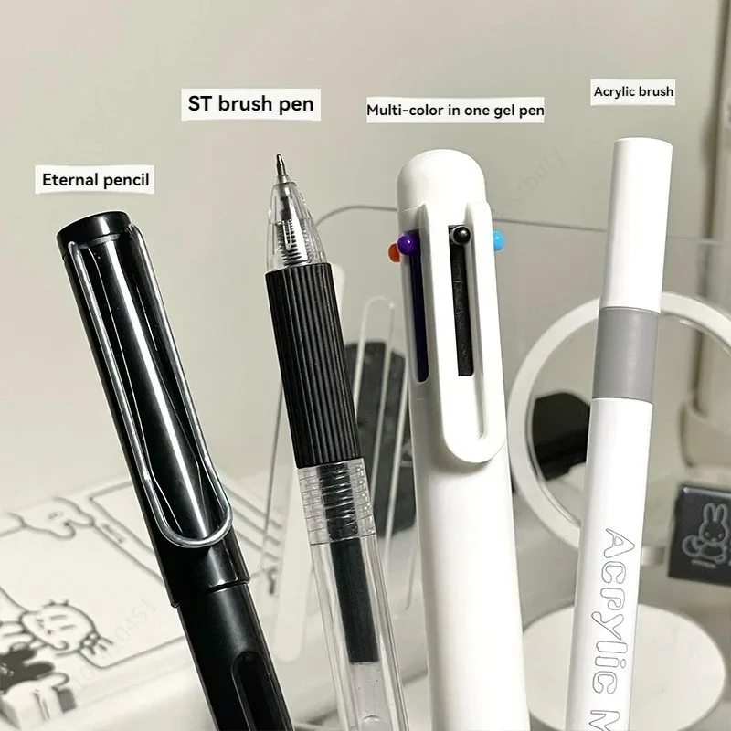 8Pcs/set Multifunctional Stationery Sticky Note,Acrylic Pen,Utility Knife,Correction Tape,Eraser,Pencil,Gel Pen,Student
