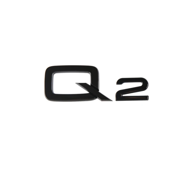 3D ABS Numbers Letters Q2 Q3  Q5  Q7 Q8 Emblem for Audi Q series Car Fender Trunk Rear Logo Sticker Black Silver