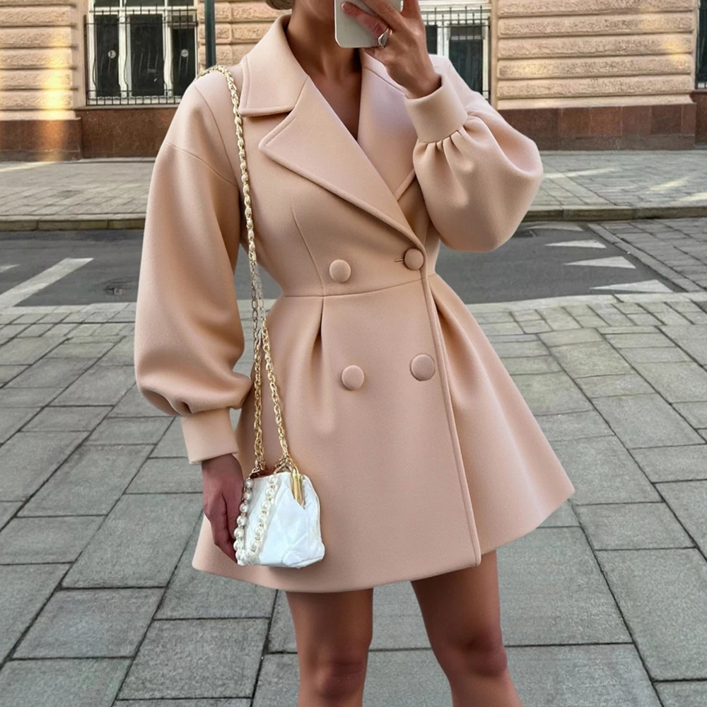 

Winter Casual Style Women's Coat Decorative Elements Absent Comfortable Fit Upperwear For Cold Weather