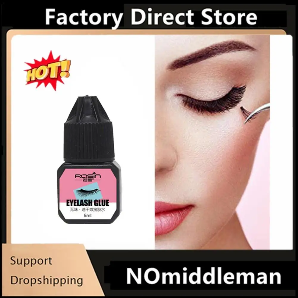 1Pc 5ml 1 Second Fast Drying Strong False Eye Lash Extension Glue Quick Drying Adhesive Black Glue No Irritant Makeup Eyelash