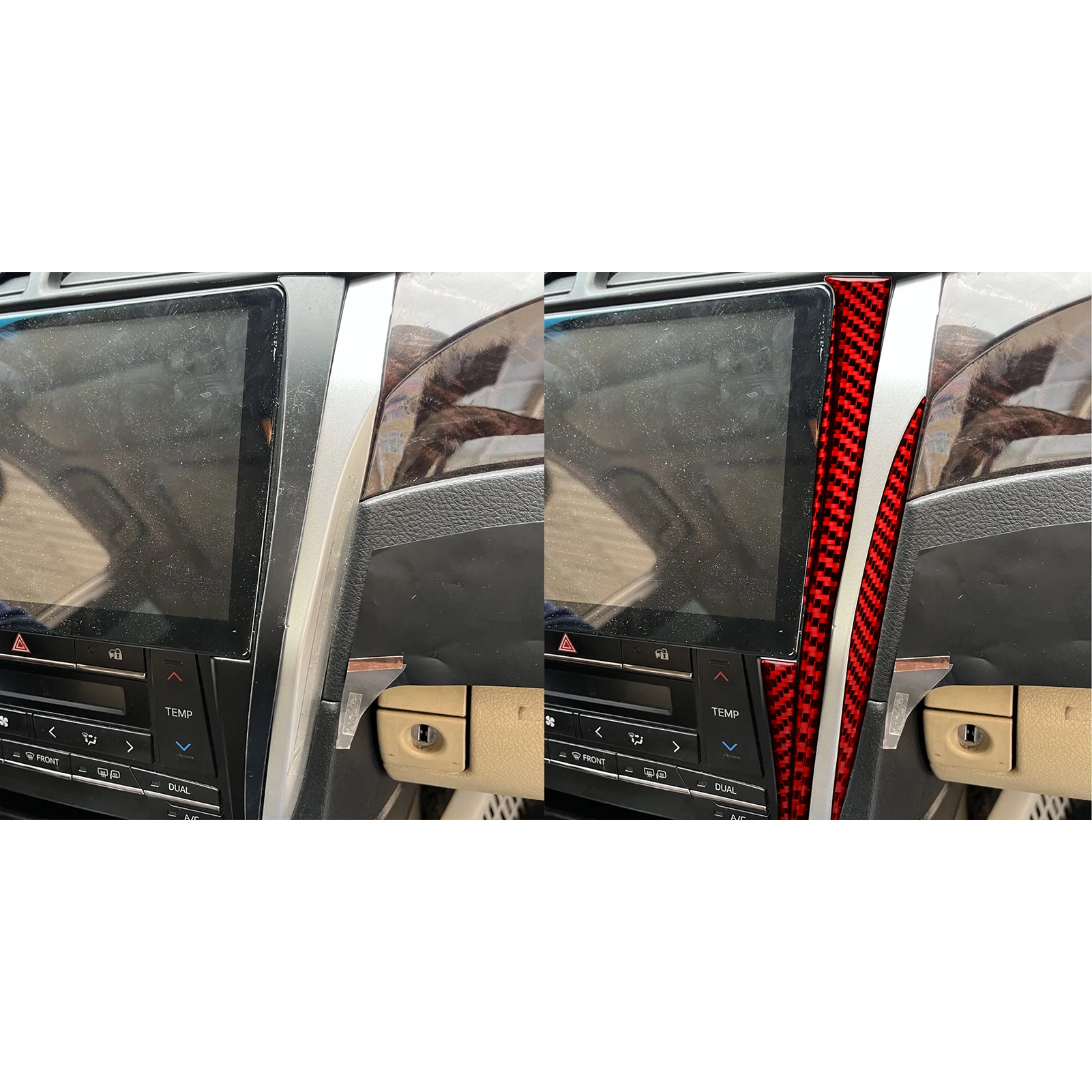 Carbon Fiber For Toyota Camry 2012-2017 Asian Edition Car Accessories Interior Central Console Frame Stickers
