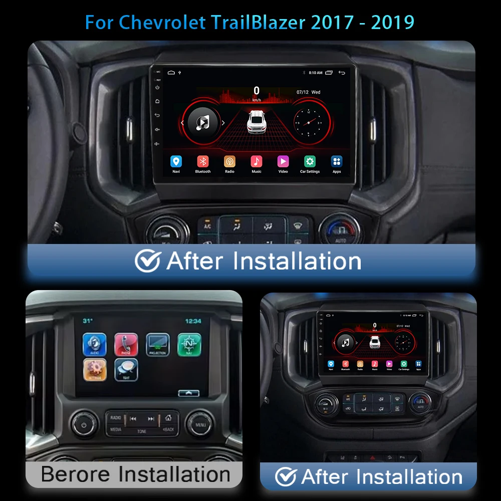 Android 13 For Chevrolet TrailBlazer 2017-2019 Car Radio Multimedia Navigation Stereo Radio Video Play 4G Carplay 2 din 8G+128GB