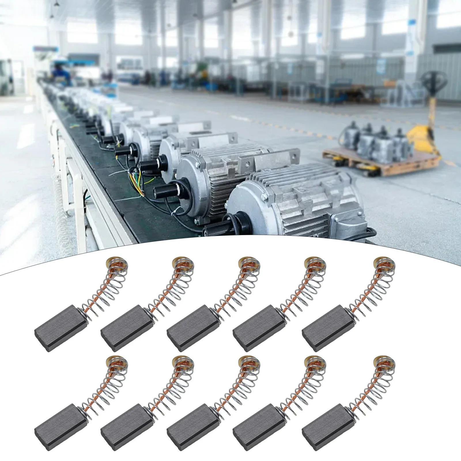 10pcs 카본 브러쉬 12mm X 6X4mm 전기 모터 드릴 용 카본 브러쉬 교체 전동 공구 액세서리 고품질