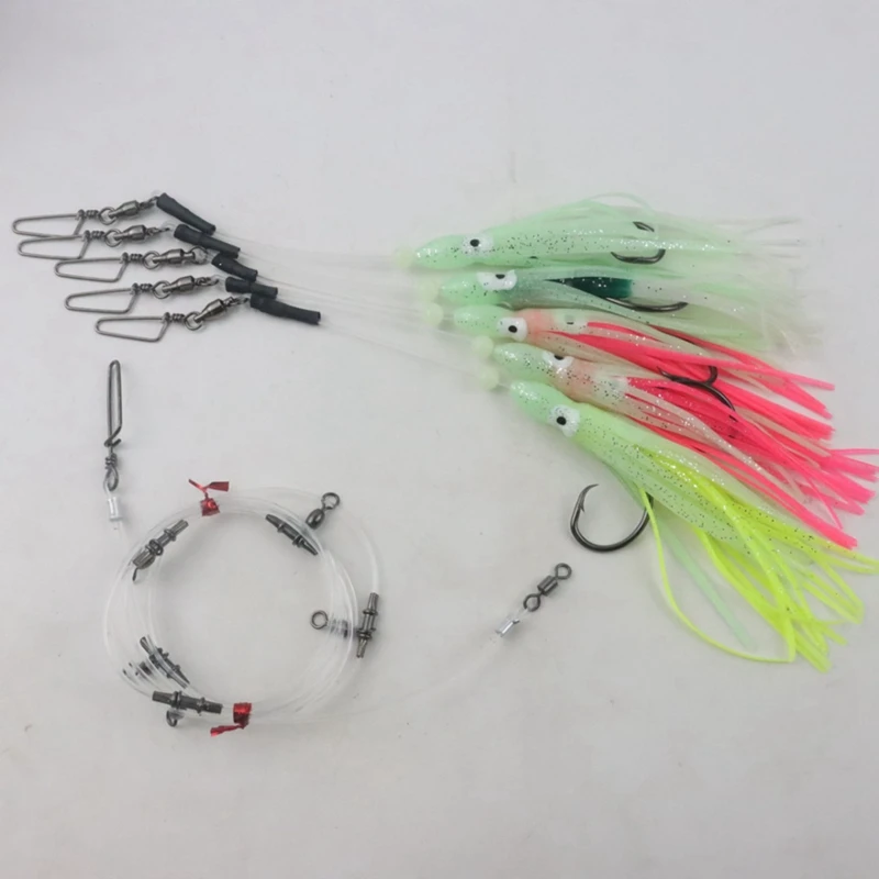 Glow Squid Deep Drop Tilefish Rig, Excellent For Deep Drop Fishing For Tilefish, Grouper Snapper, Bottom Fishing Rig