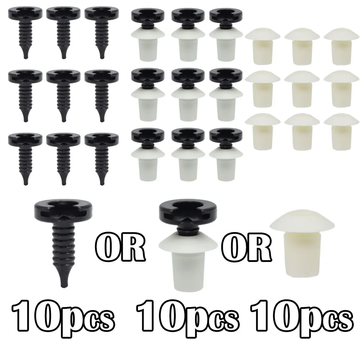 

10X Interior Front Door Panel Card Trim Clips Fastener Snap Sack Inserts Grommets Fender For Jaguar Daimler XJ E-Pace E-Type 2+2