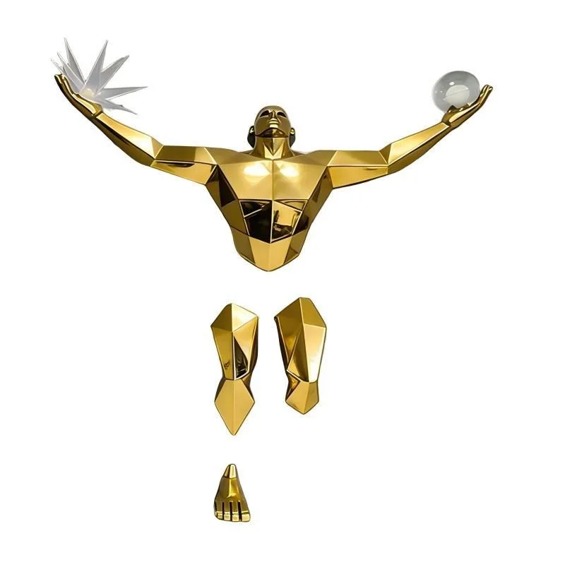 

Technology robot model wall decoration with lamp high-end boutique bar B & B KTV entertainment city wall decoration
