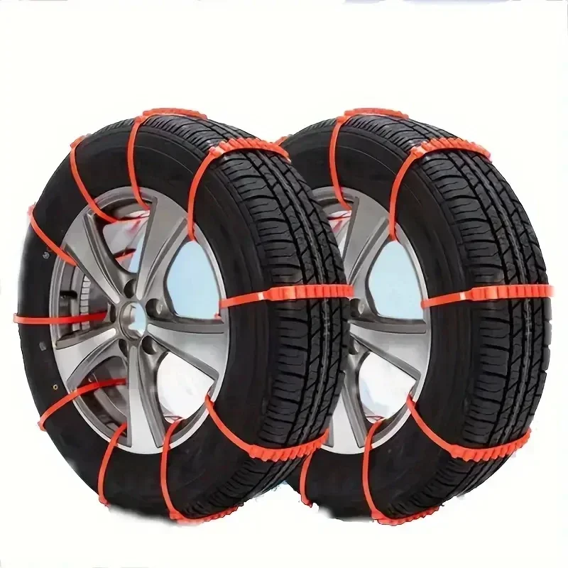 20PCS Universal Car/Truck Snow Chains - Anti-Skid Plastic Tire Traction Kit for Ice, Snow & Muddy Road Conditions