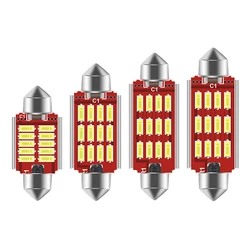 10pcs Festoon C5W C10W LED Bulbs 31MM 36MM 39MM 41MM 4014 LED CANBUS Car Interior Dome Lamp Reading Light Universal 12v