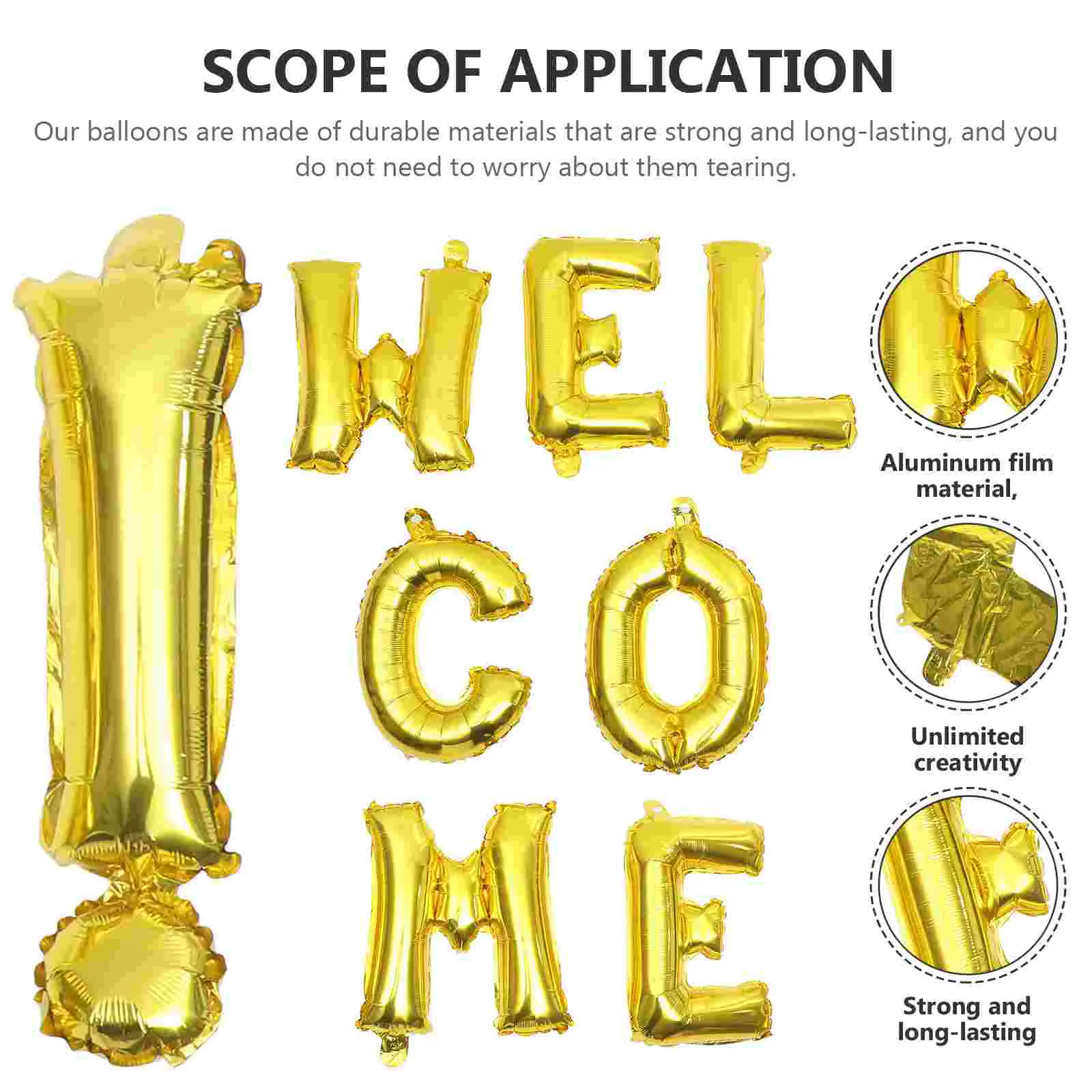 Welcome to Balloon Foil Balloons Decorate Confetti Decorative Aluminum Film Party Happy Office