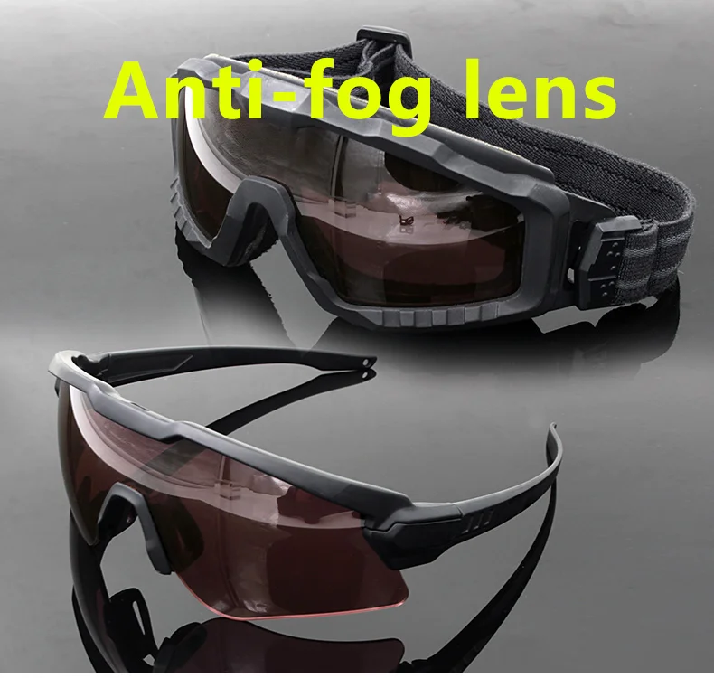 SI M ALPHA Anti-Fog Ski Sonnenbrille Radfahren Sonnenbrille Militärbrille Kugelsichere Armee Taktische Brille MTB Schießen Brillen – Detail 2