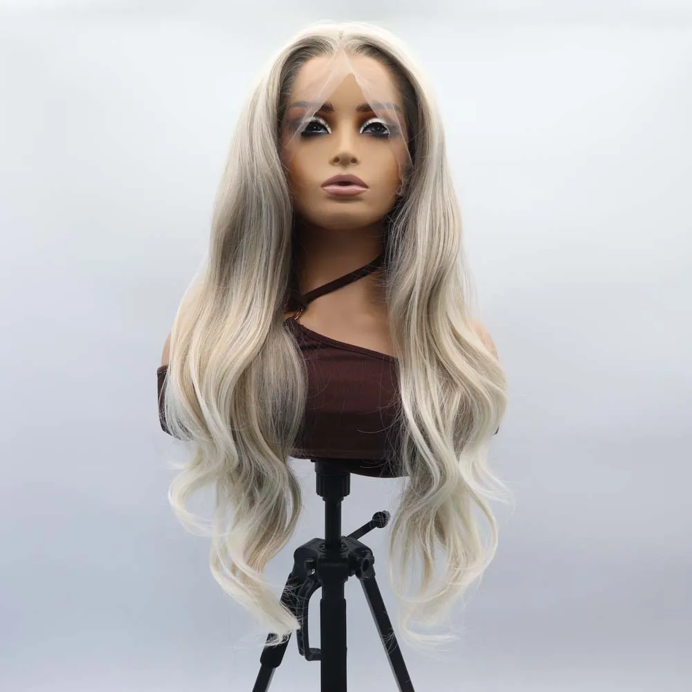 

Sylvia Blonde Mixed Synthetic Wig Lace Front Heat Resistant Fiber Hair Wigs for Women