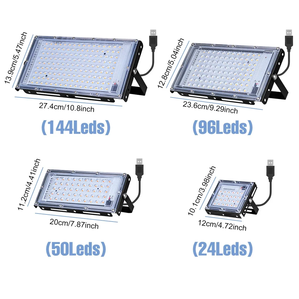 USB DC5V LED Wachsen Licht Volle Spektrum Pflanzen Lampe Wasserdicht Für Samen Anbau Gewächshaus Blume Kaktus Gemüse Hydrokultur