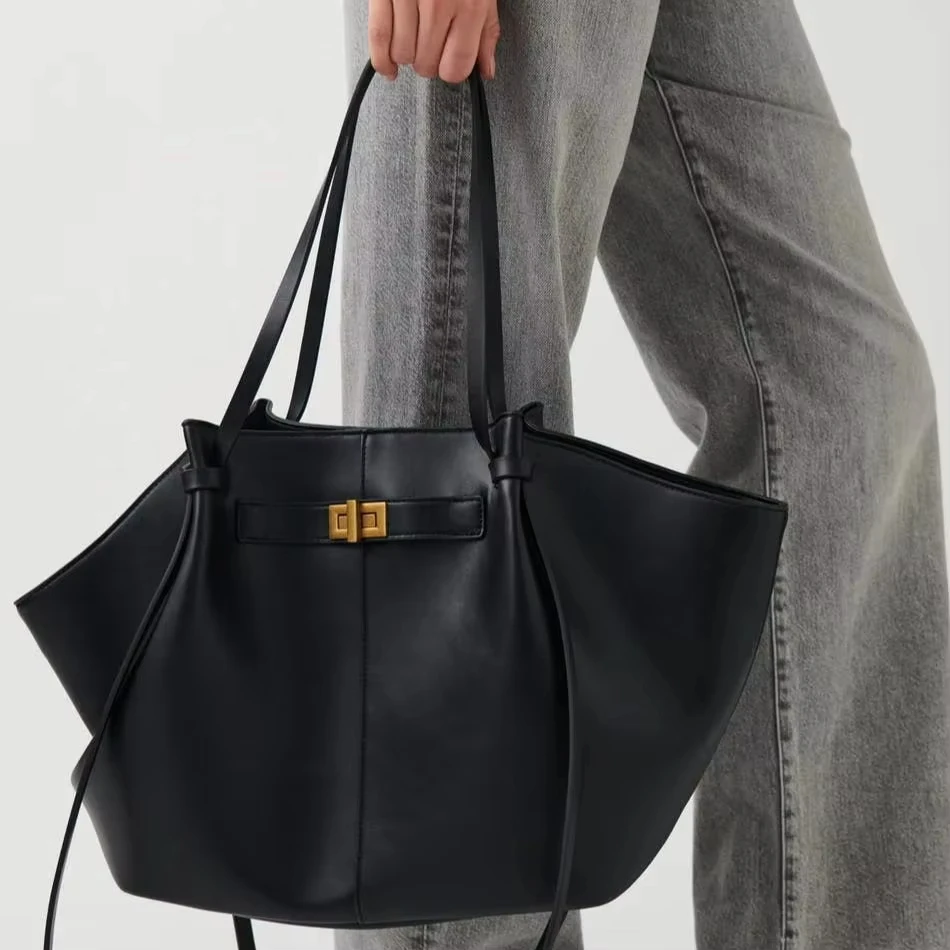 

Модные женские сумки на плечо большой вместимости с трапецией, дизайнерские сумки с металлическим замком, высококачественная большая сумка-тоут из искусственной кожи