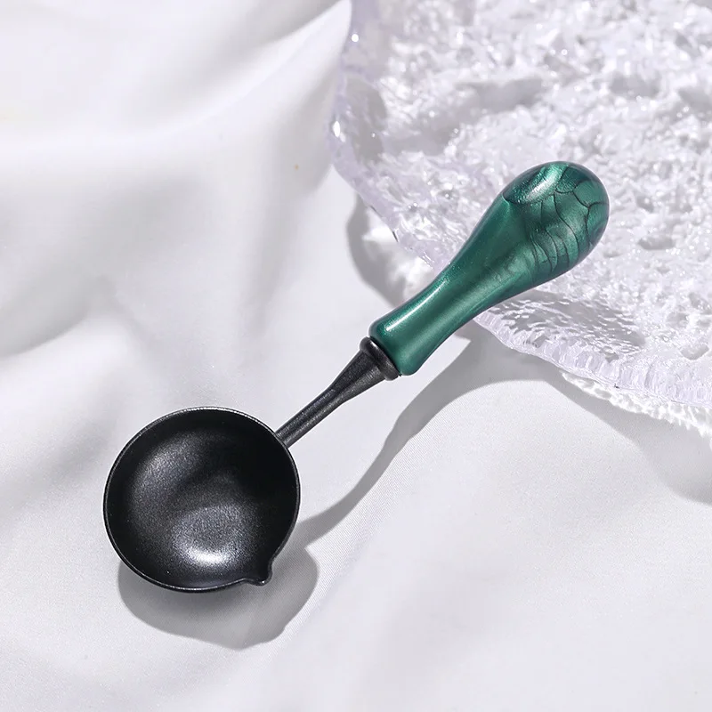 Wax Seal Stamp Non-Stick Spoon Fire Paint Wax Particle Melting Spoons Firing Stamp For Wedding Nvelopes Scrapbooking Crafts Tool