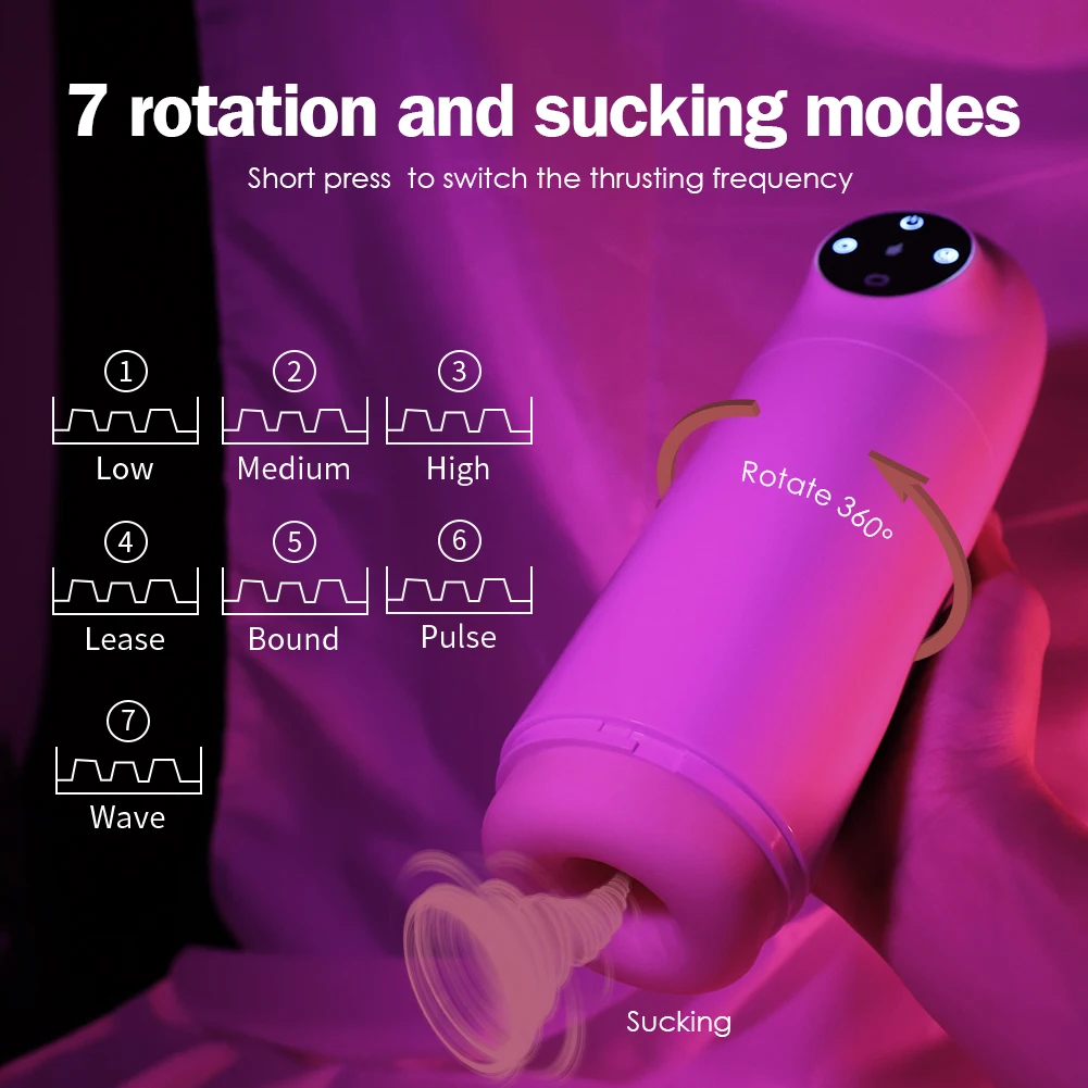 Wearable Male Masturbator Play In Water Automatic Vacuum Sucking Rotation Blowjob Masturbator Machine Adult Sex Toys for Men