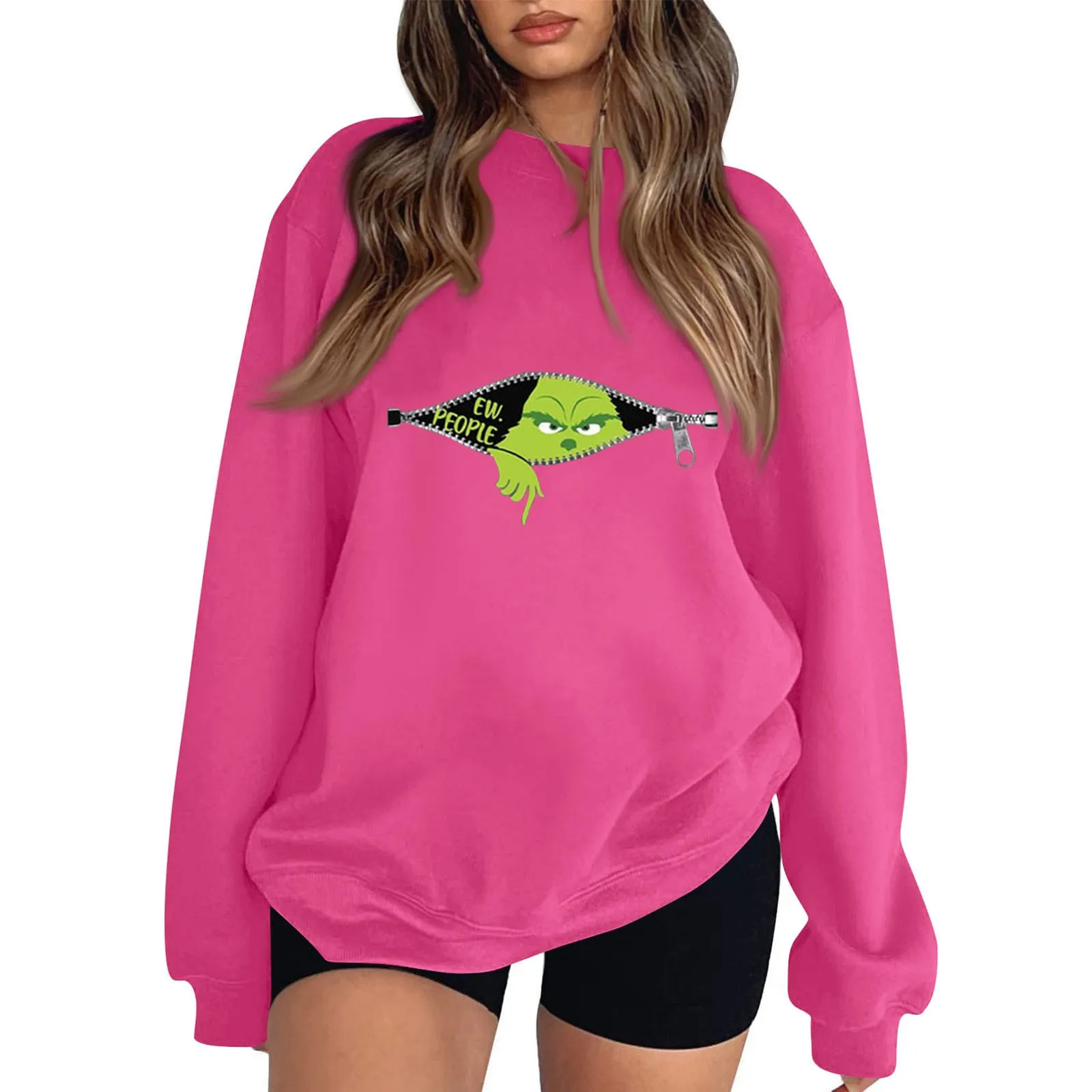 Women\'S Fashion Casual Long-Sleeved Printed Crew-Neck Hoodie Ropa De Mujer Ofertas Con EnvíO Gratis Vetement Femme 2024