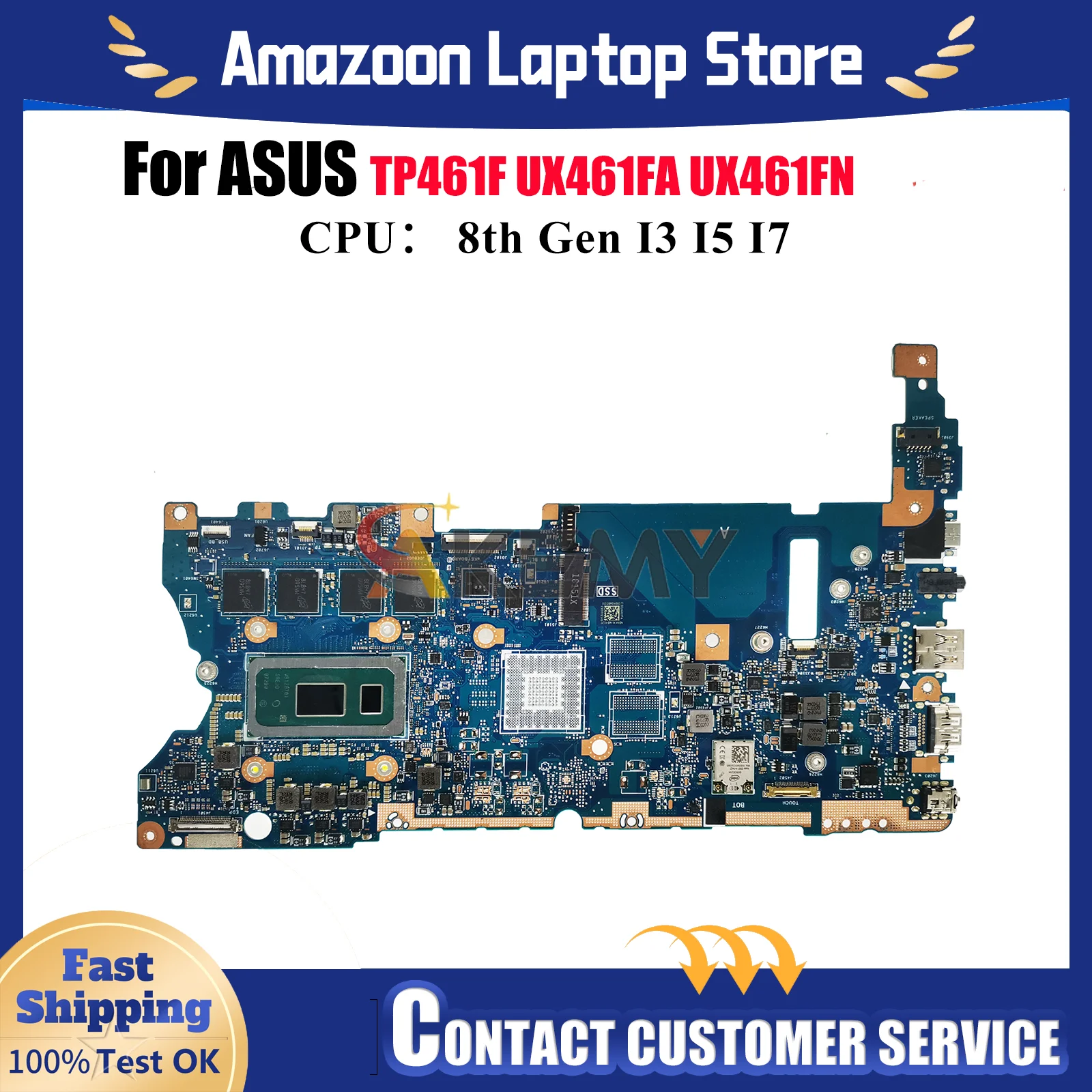 

UX461FA Материнская плата для ноутбука ASUS ZenBook TP461UA TP461UN UX461 UX46UA UX46UN Материнская плата с процессором I3 I5 I7 100% tests OK stk