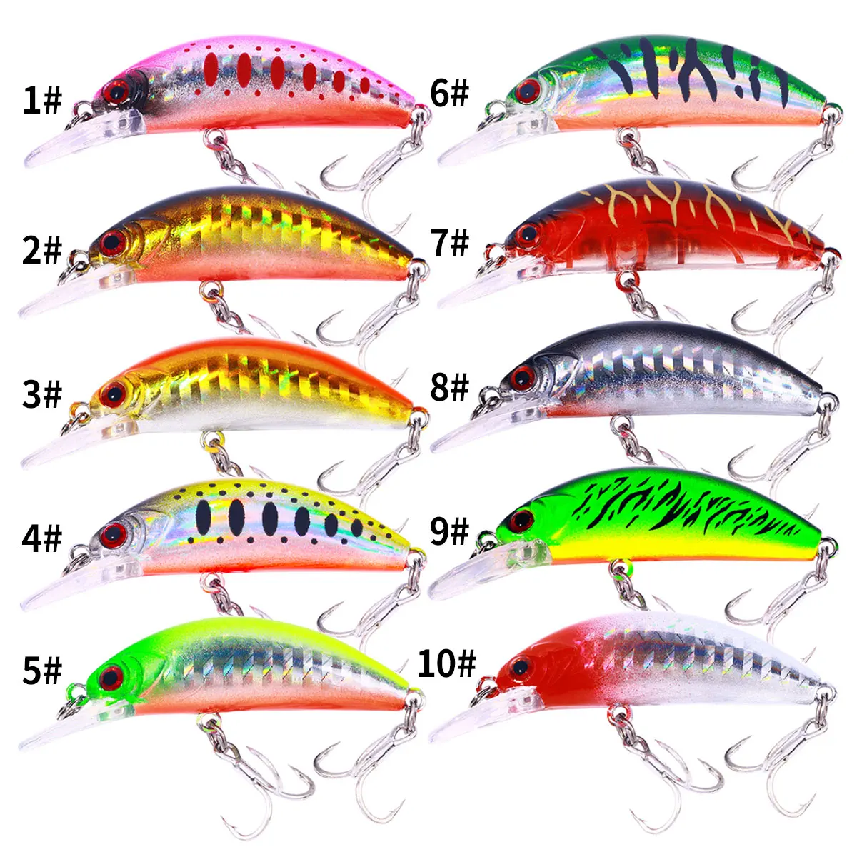 Mini Jerkbait Hundible 6cm para Perca – Señuelo Buceo Profundo