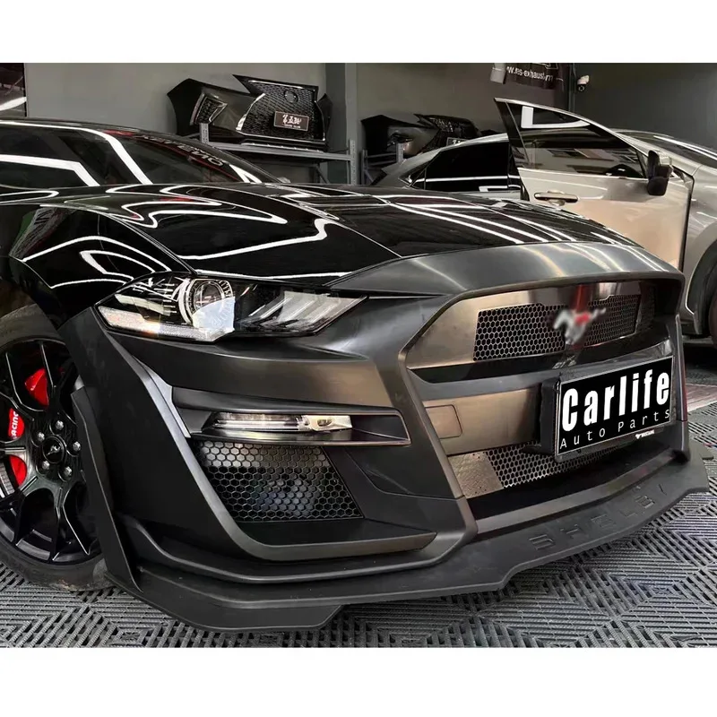 

The Latest PP Material Bumpers Body Kit for Mustang 2018-2022 Escalate to GT500 Style.