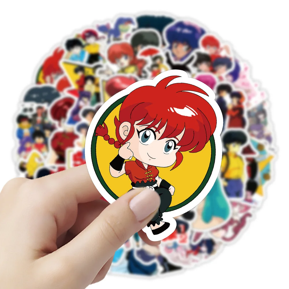 10/30/60pcs Ranma 1/2 Anime Stickers Classic Manga Sticker Decoration Water Bottle Stationery Phone Cute Cartoon Graffiti Decals