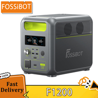 FOSSiBOT F1200 Portable LiFePO4 Power Station 1024Wh Capacity 1200W Rated Power 3 LED Light Modes 7 Output Ports BMS Protection