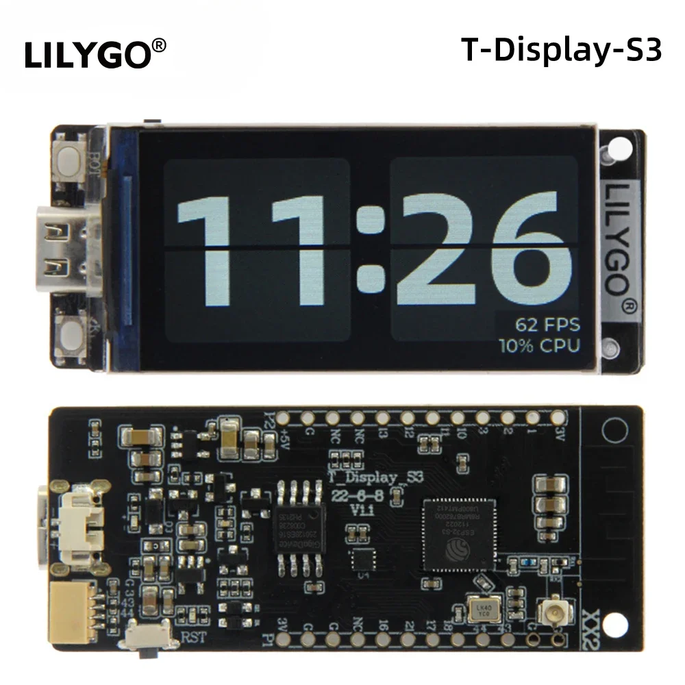 LILYGO® T-Display-S3 ESP32-S3 1.9 inch ST7789 LCD Display Development Board WIFI Bluetooth5.0 Wireless Module 170*320 Resolution