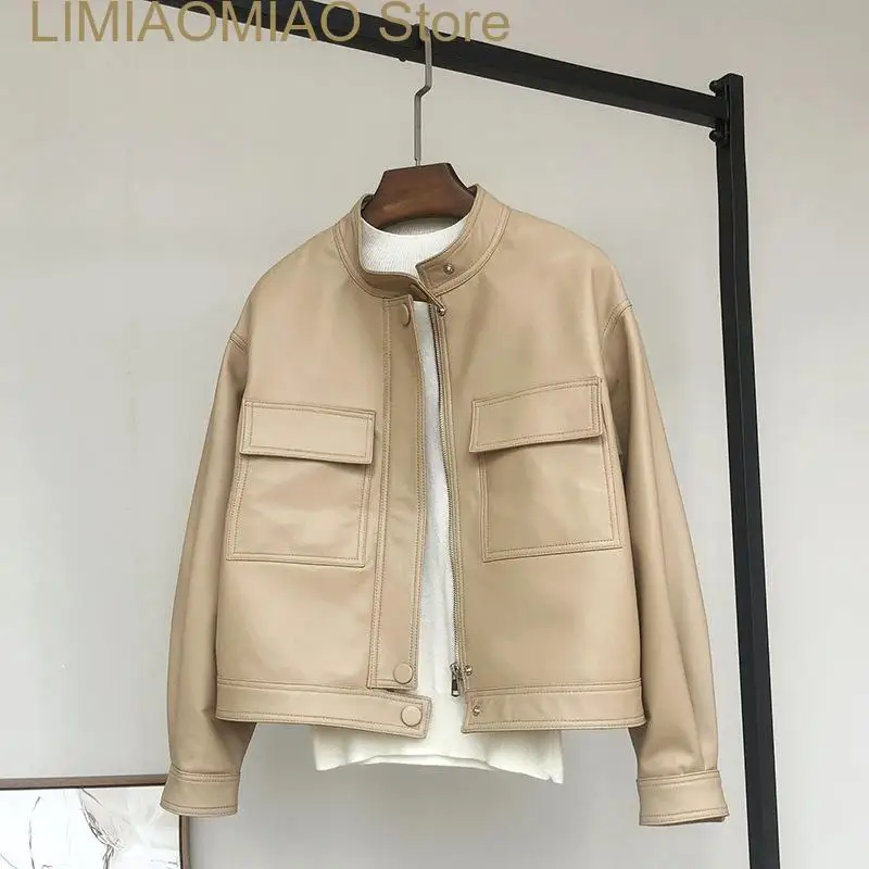 New Women's luxury fall winter brand Real Leather Jackets real sheepskin coats for Women wholesale jaqueta de couro