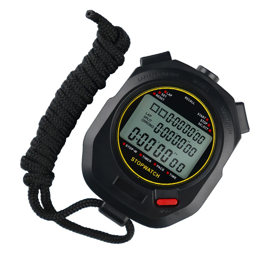 Athlete Friendly Digital Stopwatch Timer Featuring Backlight Display and 30 Lap Memory Great for All Training Needs