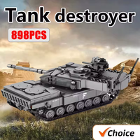Military Series Army Main Battle Tank 898pcs Building Blocks Set Leopard 2A7+ Type 10 Tank Army For Boy Kids Children Toys Gifts