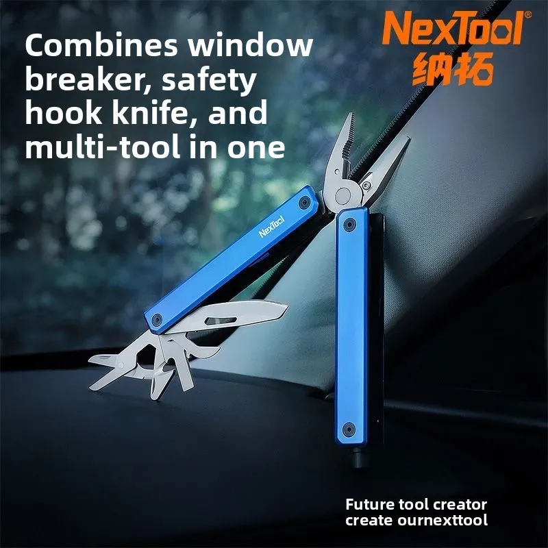 

NexTool Gemini Car Window Breaker Safety Hammer Multi functional Car Escape Hammer Tool Pliers Folding Scissors