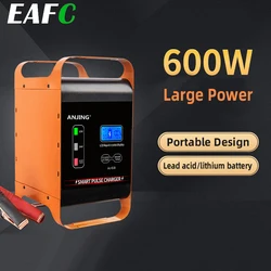 EAFC 12V- 24V caricabatteria da auto ad alta potenza 600W 400W SUV caricabatteria a ricarica rapida per camion Display LCD caricabatteria al piombo per auto