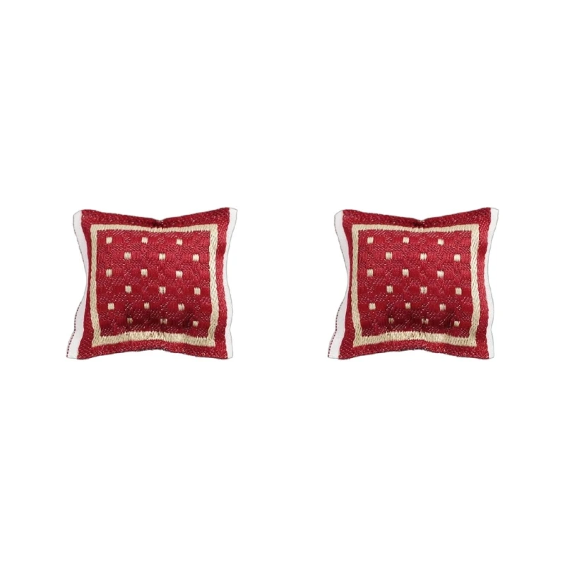 1/12 Scale Red Pillow Cushion For Doll House Sofa Couch Miniature Bedroom Furnit