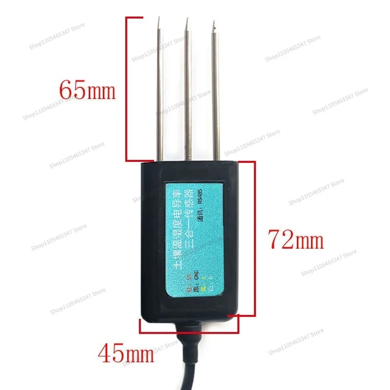 For Soil Temperature and Humidity Conductivity Three-in-one Sensor RS485 Remote with Controller Can Be Monitored By APP