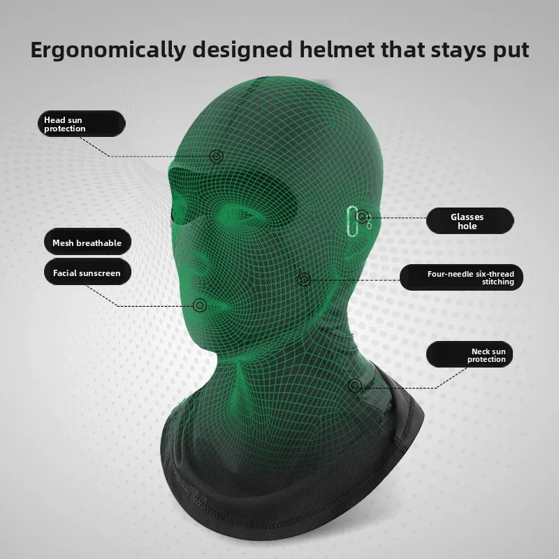 Outdoor Cycling Motorcycle Sunscreen Face Mask Ice Silk Scarf Spring Summer UV Protection Breathable Lightweight Headwear