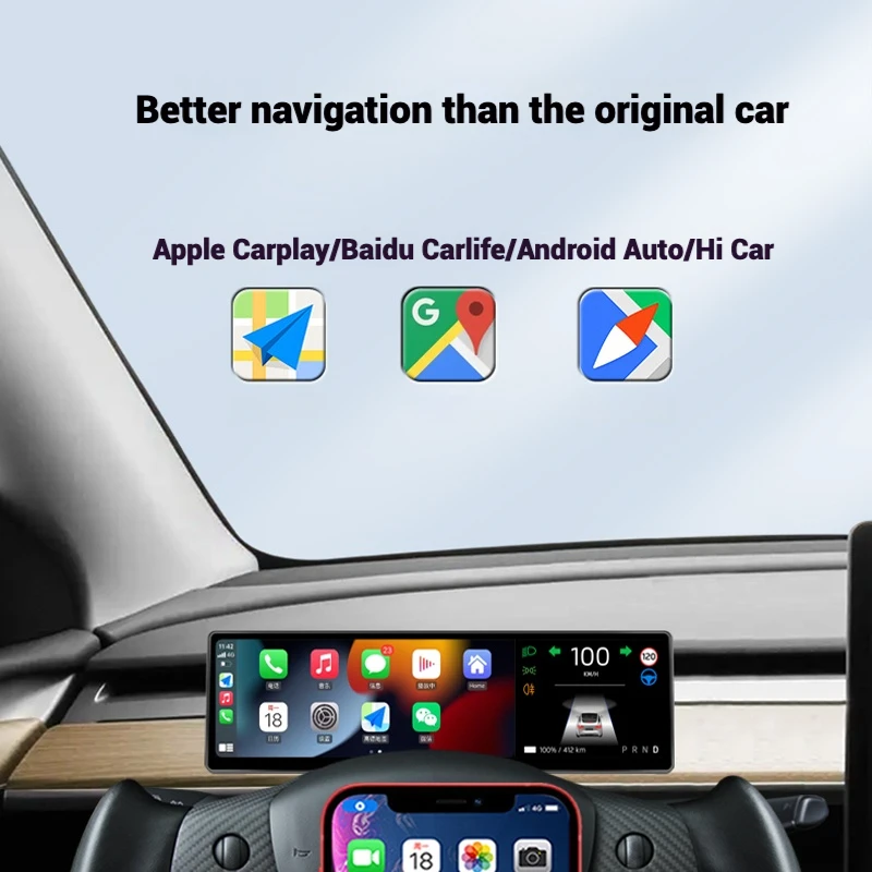 Sistema Linux da 8,8" per cruscotto auto Tesla Touch Display HUD Funzione Bluetooth per accessori auto Tesla Model Y/3