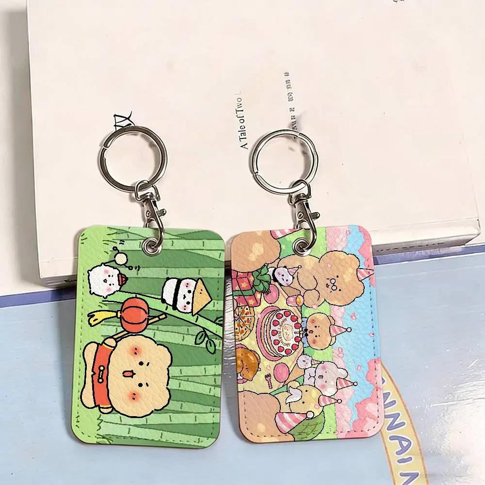 M-Manggom Bank Card,Subway, Bus Card Holder Keychain Key Ring Door Access Tags ID Card Case Keychain Access