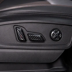 For 2018 2020 2021 2022 Audi Q5 Sportback ABS Carbon Fiber Car Interior Front Power Seats Adjustment Switch Cover Trims