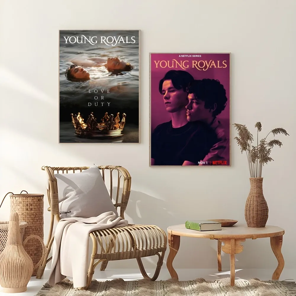 Póster adhesivo HD 4k de película de programa de televisión Young Royals, impresión artística de pared adhesiva, impermeable, para el hogar, sala de estar, Bar, decoración estética