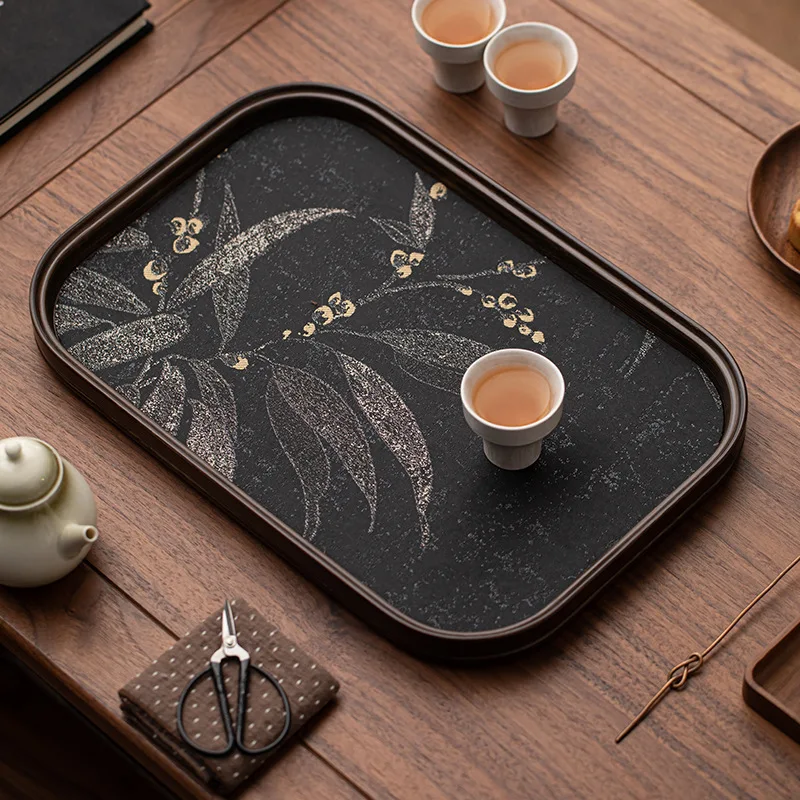 High Grade Bamboo Weaving Begonia Tray Fruit Harvest Tea Tray Dry Brew Table Retro Tea Serving Tray for Home Tea Ceremony