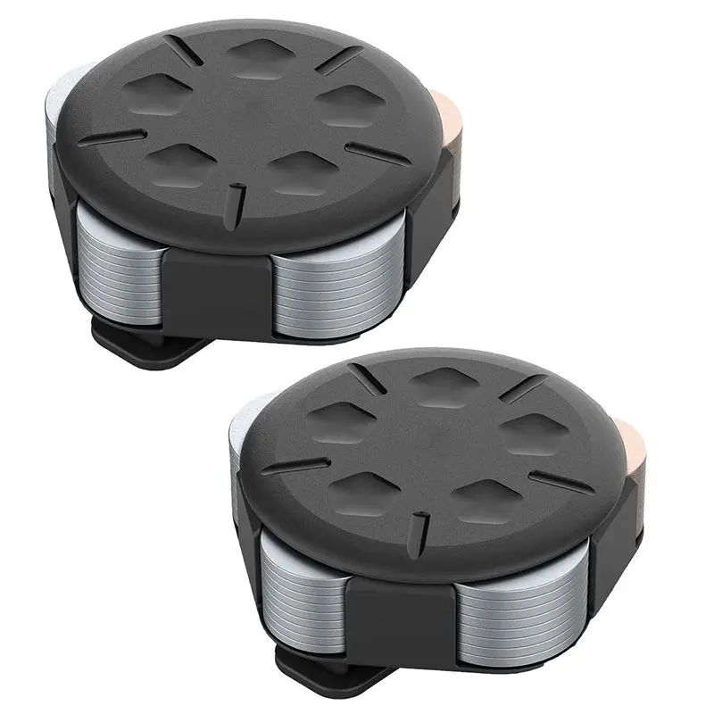 AA14 2 Pack Coin Dispenser - Portable Coin Case with Clip, Change Holder Minimalist Coin Collection Wallet (2 Pack, Black)