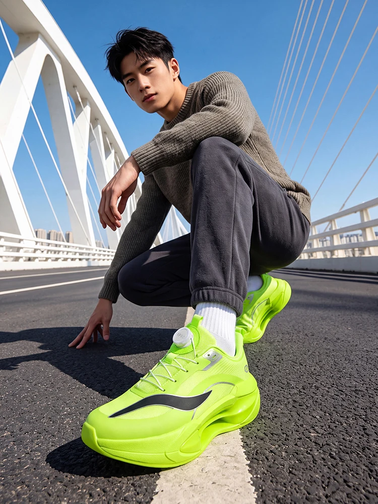  Modische Herren-Laufschuhe, leichte Damen-Sneaker mit drehbarer Schnalle und Dämpfung, rutschfeste Sportschuhe für Training, Joggen und andere Sportarten. – Detail 8
