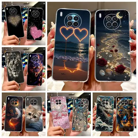 For Huawei Nova 8i Case Honor50 Lite NTN-L22 NTN-LX1 New Luxury Painted Cover Soft Slim Phone Case For Honor 50 Lite Nova8i Bags