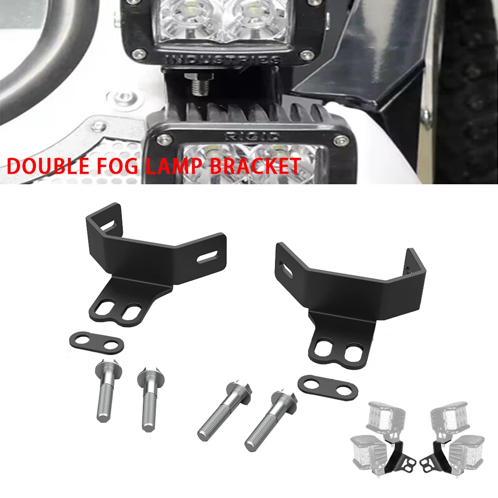 

For POLARIS RZR XP 1000 XP1000 2014-2020 2021 2022 2023 2024 ATV Accessories Side Cage A-Pillar DUAL Fog Light Pod Mount Bracket