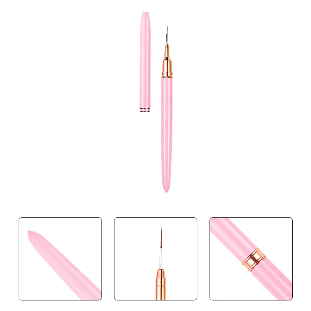 

Nail Art Drawing Pen Fine Tip Nail Brush Durable Fiber Copper Manicure Accessory for Salon Home Use Gel Polish Acrylic Nails
