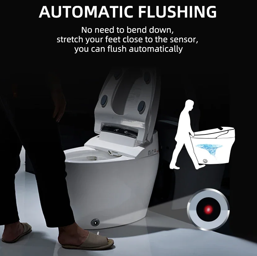 Original brand new！Hot sale automatic wash electric intelligent wc toilet bowl bathroom ceramic automatic flush smart toilet wit