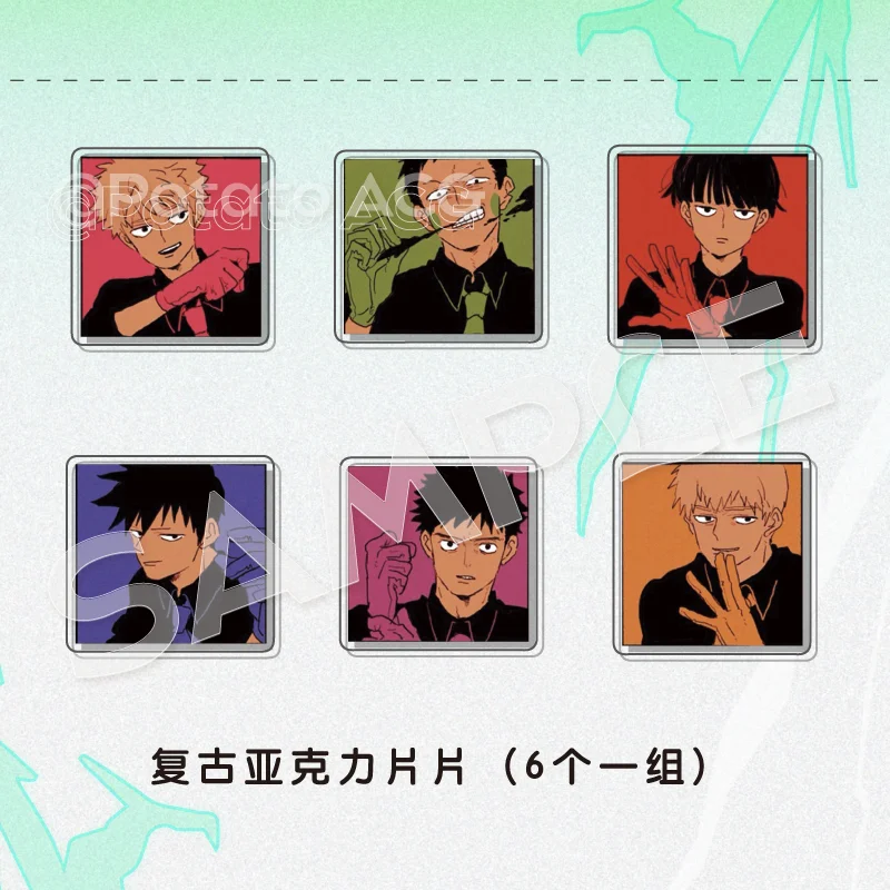 Anime Mob Psycho 100/mobos Saiko HyakuONE Reigen Arataka Kageyama Shigeo Cosplay kembali To The Ancients Acrylic Card straightens