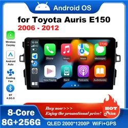 for Toyota Auris E150 2006 - 2012 Wireless Carplay Car Radio Multimedia Player Android System 4G Touch Screen BT WiFi Head Unit